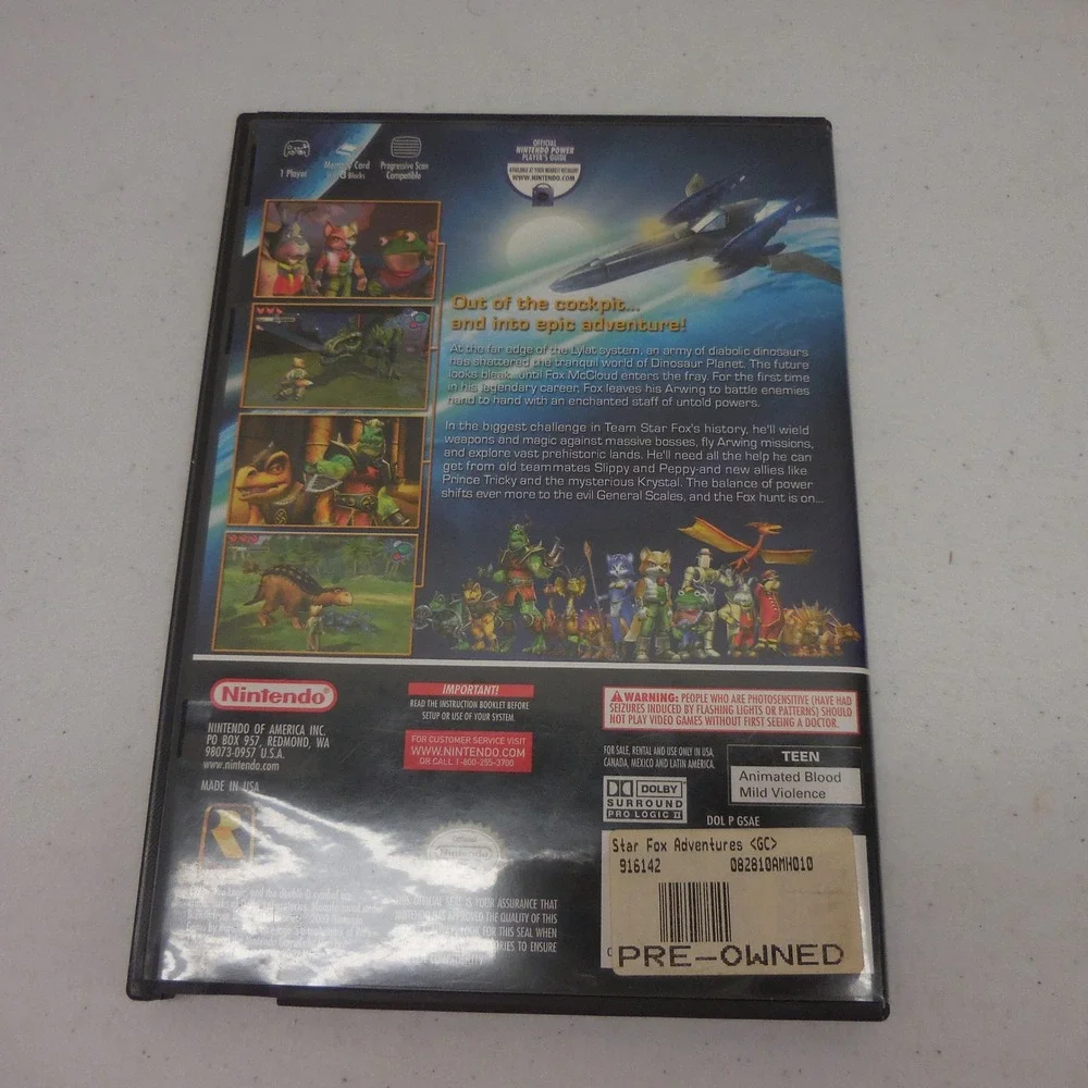 Star Fox Adventures Nintendo GameCube 2002 Rare Action Adventure CIB All Inserts